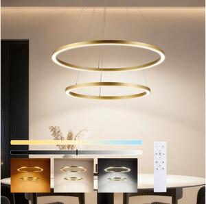 Brilagi - LED полилей с димер на кабел PORTOFINO LED/98W/230V Ø 80 см, златист, с дистанционно управление