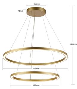Brilagi - LED полилей с димер на кабел PORTOFINO LED/98W/230V Ø 80 см, златист, с дистанционно управление