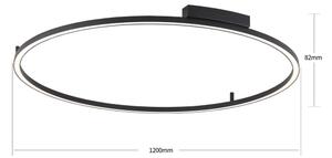 Brilagi - димируемо LED осветително тяло PORTOFINO LED/85W/230V пр. 120 см черно + дистанционно управление