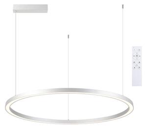 Brilagi-LED Димируем висящ полилей на кабел PORTOFINO LED/60W/230V диам. 80 см сребрист + дистанционно управление