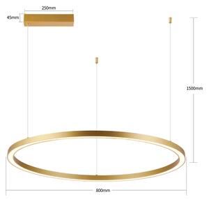 Brilagi - Димируем LED полилей на кабел PORTOFINO LED/60W/230V Ø 80 cm, златист, с дистанционно управление