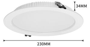 Immax NEO 07295L - Димируемо вградено таванно осветително тяло DOWN LED/36W/230V Wi-Fi Ø 23 см бяло