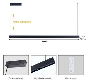 Immax NEO 07307L-LED Димируем полилей на кабел MADEIRA 33W/230V Wi‑Fi Tuya 152 см черен
