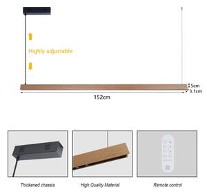 Immax NEO 07304L - LED димируем висящ полилей на кабел MADEIRA 33W/230V Wi-Fi Tuya 152 cm дъб