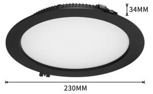Immax NEO 07297L - димируемо вградено LED осветително тяло DOWN LED/36W/230V Wi-Fi Ø 23 cm черно