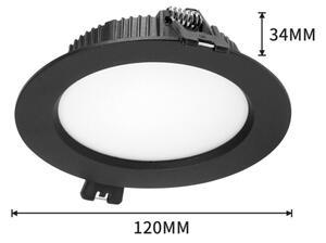 Immax NEO 07296L - LED димируемо вградено осветително тяло DOWN LED/12W/230V Wi‑Fi Ø 12 см черно