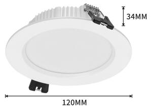 Immax NEO 07294L - димируемо вградено осветително тяло DOWN LED/12W/230V Wi-Fi Ø 12 см бяло