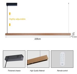 Immax NEO 07305L - LED димируем полилей на кабел MADEIRA 44W/230V Wi-Fi Tuya 202 см дъб