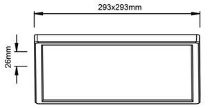 Brilliant - LED плафон MILTON LED/18W/230V 29,3x29,3 cm бял