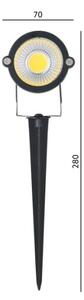 Външна LED лампа BLAKE LED/5W/230V 3000K IP65 черна