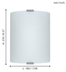 EGLO 84028 - Плафон/аплик GRAFIK 1xE27/60W бял