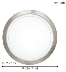 Eglo 32094 - LED Плафониера PLANET LED/11W/230V 3000K матов хром