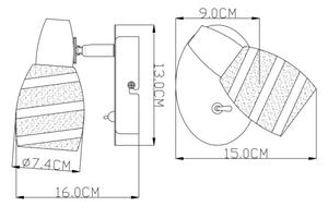 Globo 54985-1 - Точково осветително тяло ROY 1xE14/40W/230V