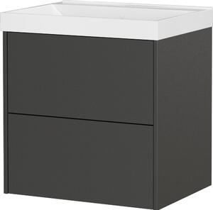 Антрацитен матов стенен шкаф за мивка 61x65 cm Bodera – Germania