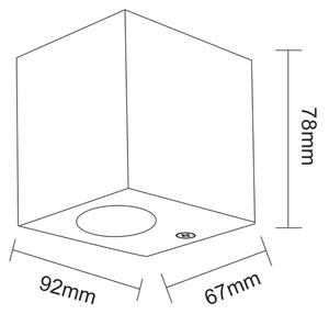 Външно стенно осветително тяло BOSTON 1xGU10/10W/230V IP44