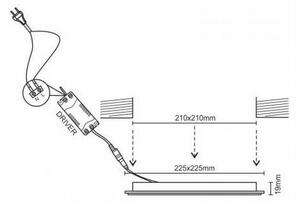 LED Лампа за окачен таван LED/18W/230V