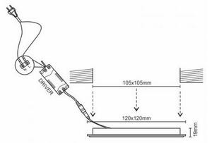 LED Лампа за окачен таван LED/6W/230V