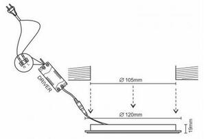 LED Лампа за окачен таван LED/6W/230V