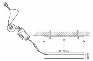 LED Плафониера LED/12W/230V 4000K Ø 17,2 см