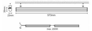 LED осветително тяло под шкаф 9W 230V 4000K