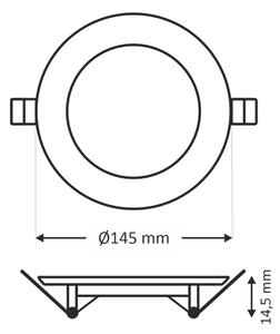 LED Лампа за окачен таван CIRCLE LED/9W/230V 6500K Ø 14,5 см бял