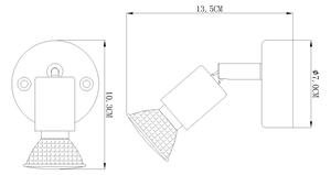 GLOBO 57381-1L - LED Стенна Точково осветително тяло OLANA 1xGU10/3W/230V