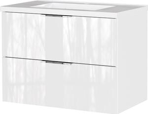Бял гланцов стенен шкаф за мивка 81x61 cm Celano – Germania