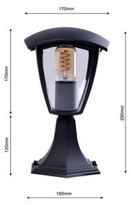 Екстериорна лампа FOX 1xE27/40W/230V IP44 черна