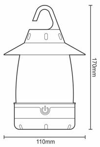 LED преносима лампа 3xLED / 4xAA IPX4