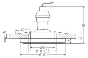 Лампа за окачен таван EYE 1xGU10/35W/230V