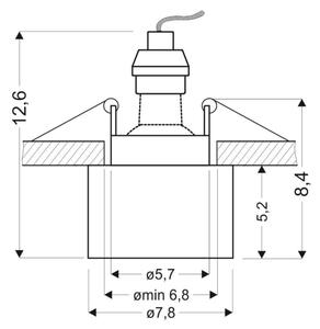 Лампа за вграждане TUBA 1xGU10/50W/230V