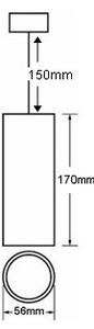 Пендел KARADON 1xGU10/30W/230V 17 см бял