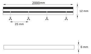 LED Лента NEON 2м LED/14W/12V IP65 зелена