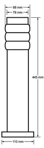 Екстериорна лампа LULA 1xE27/11W/230V IP44 неръждаем