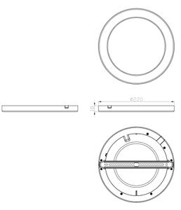 Globo 12379-18W - LED Плафониера LASSE LED/18W/230V