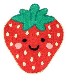 Червен памучен детски килим 60x52 cm Strawberry – Sass & Belle