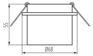 Kanlux 27322 - Лампа за вграждане SPAG GU10/35W черен/златист