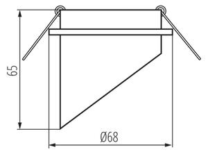 Kanlux 27324 - Лампа за вграждане SPAG GU10/35W черен/златист