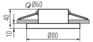 Kanlux 33122 - Лампа за вграждане в баня FLINI 10W IP44 черна