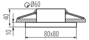 Kanlux 33120 - Лампа за вграждане в баня FLINI 10W IP44 черна