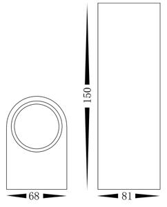 Екстериорен аплик OVALIS 2xGU10/35W/230V IP44 черен