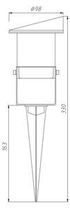 Екстериорна лампа VILO 1xGU10/60W/230V IP65 черна