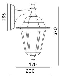 Екстериорен аплик 1xE27/60W/230V IP44 бял