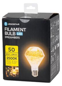 LED Декоративна крушка D95 E27/1,2W/230V 2500K - Aigostar