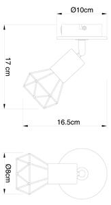 Globo 54802S-1H - Стенен спот XARA 1xE14/40W/230V