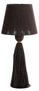 Тъмнокафява настолна лампа с текстилен абажур (височина 58 cm) Espino – Light & Living