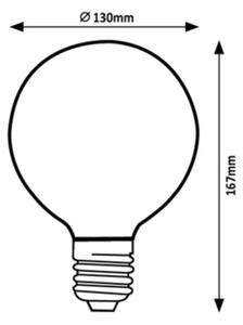 Rabalux 79027 - LED Декоративна крушка FILAMENT G125 E27/3W/230V 1800K