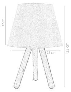Настолна лампа WOOD 1xE27/60W/230V розова
