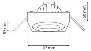 Спот за вграждане NUSA 1xGU5,3/MR16/50W/12V ъглов бял