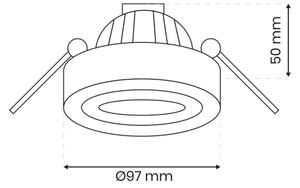 Спот за вграждане NUSA 1xGU5,3/MR16/50W/12V кръгла бял